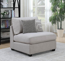 Load image into Gallery viewer, Charlotte Transitional Grey Armless Chair