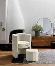 Load image into Gallery viewer, Selena Black Velvet Accent Chair and Ottoman Set