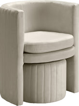 Load image into Gallery viewer, Selena Black Velvet Accent Chair and Ottoman Set