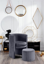 Load image into Gallery viewer, Selena Black Velvet Accent Chair and Ottoman Set