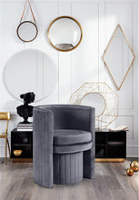 Load image into Gallery viewer, Selena Black Velvet Accent Chair and Ottoman Set