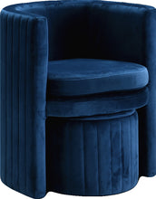 Load image into Gallery viewer, Selena Black Velvet Accent Chair and Ottoman Set