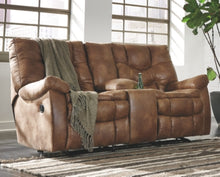 Load image into Gallery viewer, Darshmore Glider Reclining Loveseat with Console