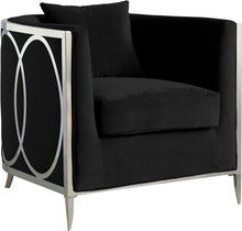 Load image into Gallery viewer, Circa Black Velvet Accent Chair