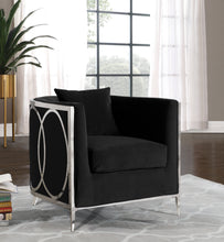 Load image into Gallery viewer, Circa Black Velvet Accent Chair