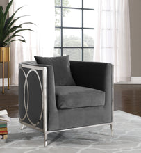 Load image into Gallery viewer, Circa Grey Velvet Accent Chair