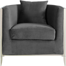 Load image into Gallery viewer, Circa Grey Velvet Accent Chair