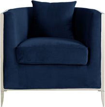 Load image into Gallery viewer, Circa Navy Velvet Accent Chair