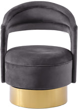 Load image into Gallery viewer, Petrona Grey Velvet Accent Chair