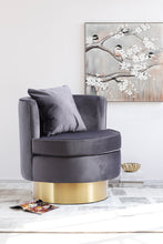 Load image into Gallery viewer, Kendra Grey Velvet Accent Chair