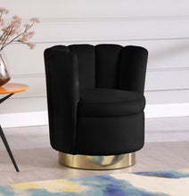 Load image into Gallery viewer, Lily Black Velvet Accent Chair