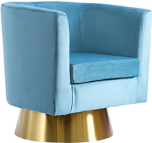 Load image into Gallery viewer, Bellagio Aqua Velvet Accent Chair