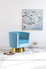 Load image into Gallery viewer, Bellagio Aqua Velvet Accent Chair