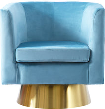 Load image into Gallery viewer, Bellagio Aqua Velvet Accent Chair