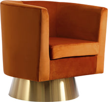 Load image into Gallery viewer, Bellagio Cognac Velvet Accent Chair