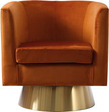 Load image into Gallery viewer, Bellagio Cognac Velvet Accent Chair