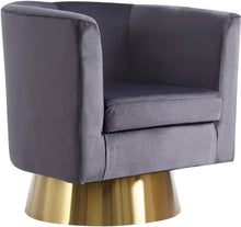 Load image into Gallery viewer, Bellagio Grey Velvet Accent Chair