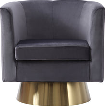 Load image into Gallery viewer, Bellagio Grey Velvet Accent Chair