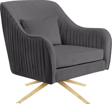 Load image into Gallery viewer, Paloma Grey Velvet Accent Chair
