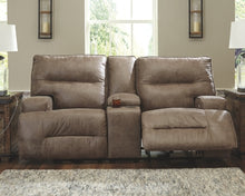 Load image into Gallery viewer, Hazenburg Power Reclining Loveseat with Console
