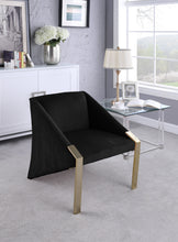 Load image into Gallery viewer, Rivet Black Velvet Accent Chair