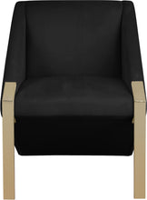 Load image into Gallery viewer, Rivet Black Velvet Accent Chair