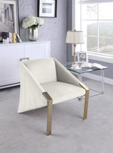 Load image into Gallery viewer, Rivet Black Velvet Accent Chair