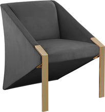 Load image into Gallery viewer, Rivet Black Velvet Accent Chair
