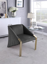 Load image into Gallery viewer, Rivet Grey Velvet Accent Chair