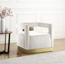 Load image into Gallery viewer, Armani Cream Velvet Accent Chair