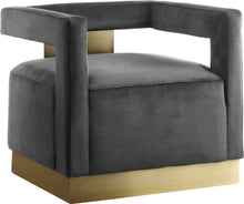 Load image into Gallery viewer, Armani Black Velvet Accent Chair