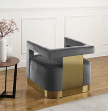 Load image into Gallery viewer, Armani Black Velvet Accent Chair