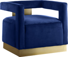 Load image into Gallery viewer, Armani Black Velvet Accent Chair