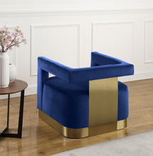 Load image into Gallery viewer, Armani Black Velvet Accent Chair