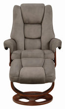 Load image into Gallery viewer, Cybele Casual Grey Chair with Ottoman
