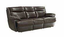 Load image into Gallery viewer, MacPherson Brown Leather Reclining Sofa