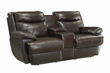 Load image into Gallery viewer, MacPherson Brown Leather Reclining Loveseat