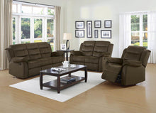 Load image into Gallery viewer, Rodman Chocolate Reclining Loveseat
