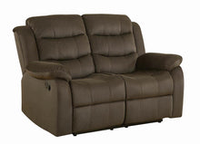 Load image into Gallery viewer, Rodman Chocolate Reclining Loveseat