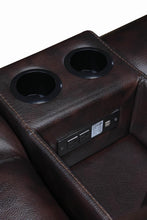 Load image into Gallery viewer, Willemse Chocolate Reclining Sofa With Drop Down Table