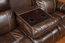Load image into Gallery viewer, Myleene Chestnut Leather Reclining Sofa