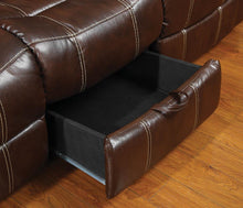 Load image into Gallery viewer, Myleene Chestnut Leather Reclining Sofa