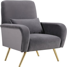 Load image into Gallery viewer, Clarissa Grey Velvet Chair