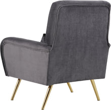 Load image into Gallery viewer, Clarissa Grey Velvet Chair