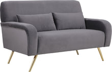 Load image into Gallery viewer, Clarissa Grey Velvet Loveseat