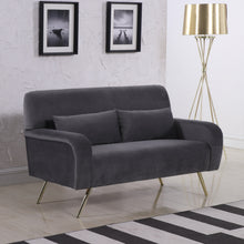 Load image into Gallery viewer, Clarissa Grey Velvet Loveseat