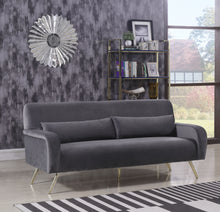 Load image into Gallery viewer, Clarissa Grey Velvet Sofa