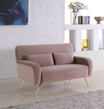 Load image into Gallery viewer, Clarissa Pink Velvet Loveseat