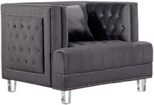 Load image into Gallery viewer, Lucas Grey Velvet Chair