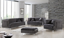 Load image into Gallery viewer, Lucas Grey Velvet Ottoman